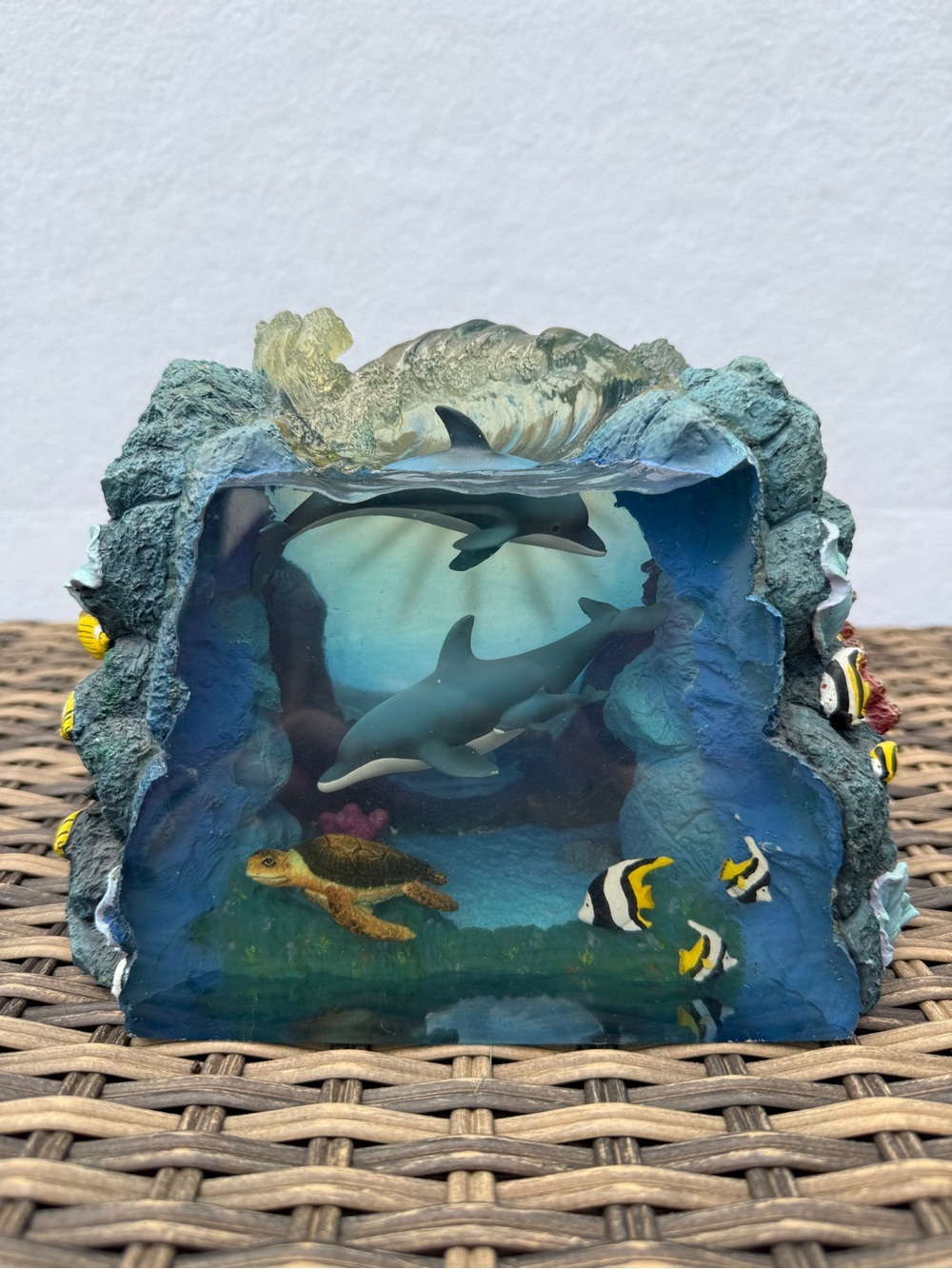 Dakin Wyland Life in the Sea Dolphin Turtle Ocean Sculpture Figurine 2000